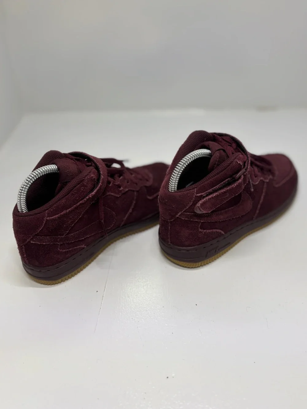Nike Air Force 1 Mid LV8 Burgundy Suede Gum Sole Kids Size 3Y